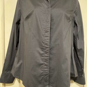 NWT The Limited Dark Gray Button-Up Blouse